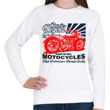 PRINTFASHION Made in USA - Női pulóver - Fehér női pulóver, kardigán