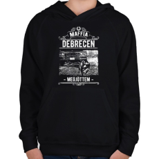 PRINTFASHION Maffia Debrecen - Gyerek kapucnis pulóver - Fekete