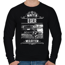 PRINTFASHION Maffia Eger - Férfi pulóver - Fekete férfi pulóver, kardigán