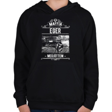 PRINTFASHION Maffia Eger - Gyerek kapucnis pulóver - Fekete