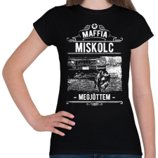 PRINTFASHION Maffia Miskolc - Női póló - Fekete női póló