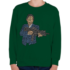 PRINTFASHION Maffiózó - Gyerek pulóver - Sötétzöld