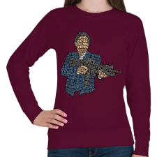 PRINTFASHION Maffiózó - Női pulóver - Bordó női pulóver, kardigán