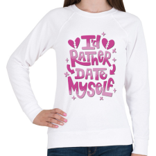 PRINTFASHION Magammal randizok inkább - Női pulóver - Fehér női pulóver, kardigán