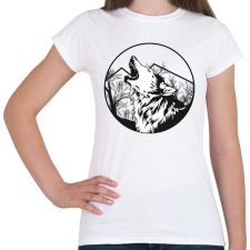 PRINTFASHION Magányos farkas - Női póló - Fehér női póló