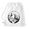 PRINTFASHION Magányos farkas - Sportzsák, Tornazsák - Fehér