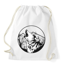 PRINTFASHION Magányos farkas - Sportzsák, Tornazsák - Fehér tornazsák