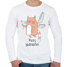 PRINTFASHION Magic cat - Férfi hosszú ujjú póló - Fehér férfi póló