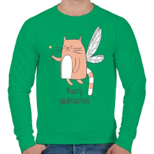 PRINTFASHION Magic cat - Férfi pulóver - Zöld férfi pulóver, kardigán