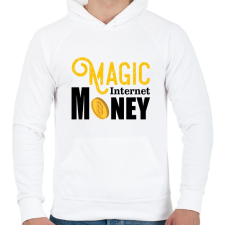 PRINTFASHION Magic-internet-money - Férfi kapucnis pulóver - Fehér női pulóver, kardigán