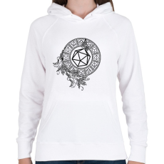 PRINTFASHION Mágikus Kockák (fekete) - Női kapucnis pulóver - Fehér