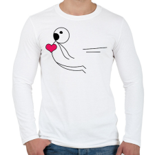 PRINTFASHION Mágneses vonzás - Férfi - Férfi hosszú ujjú póló - Fehér férfi póló