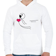 PRINTFASHION Mágneses vonzás - Férfi - Férfi kapucnis pulóver - Fehér férfi pulóver, kardigán