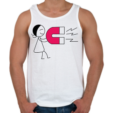 PRINTFASHION Mágneses vonzás - Női - Férfi atléta - Fehér atléta, trikó