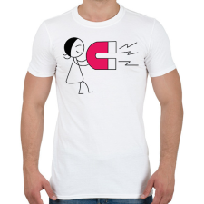 PRINTFASHION Mágneses vonzás - Női - Férfi póló - Fehér férfi póló