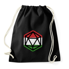 PRINTFASHION Magyar D20 - Sportzsák, Tornazsák - Fekete tornazsák