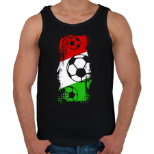 PRINTFASHION Magyar foci - Férfi atléta - Fekete atléta, trikó
