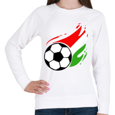 PRINTFASHION Magyar foci - Női pulóver - Fehér