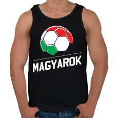 PRINTFASHION Magyar focis ajándék focis póló - Férfi atléta - Fekete