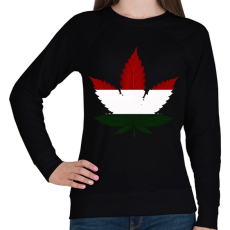 PRINTFASHION magyar ganja - Női pulóver - Fekete