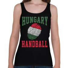 PRINTFASHION Magyar Kézilabdás Ujjlenyomat - Női atléta - Fekete női trikó