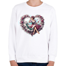 PRINTFASHION Magyar lány - Gyerek pulóver - Fehér gyerek pulóver, kardigán
