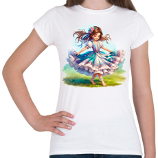 PRINTFASHION Magyar lány népviseletben - Női póló - Fehér