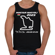 PRINTFASHION Magyar Nagydij 01 - Férfi atléta - Fekete atléta, trikó