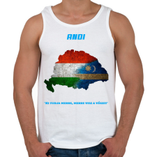 PRINTFASHION magyar székely mintázat névre szóló  - Férfi atléta - Fehér atléta, trikó