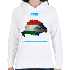 PRINTFASHION magyar székely mintázat névre szóló  - Női kapucnis pulóver - Fehér női pulóver, kardigán