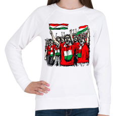 PRINTFASHION Magyar szurkolók - Női pulóver - Fehér