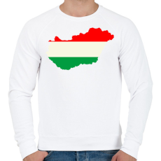 PRINTFASHION Magyar térkép - Férfi pulóver - Fehér