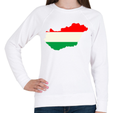 PRINTFASHION Magyar térkép - Női pulóver - Fehér női pulóver, kardigán