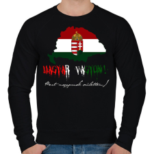 PRINTFASHION magyar vagyok 2 - Férfi pulóver - Fekete férfi pulóver, kardigán