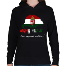 PRINTFASHION magyar vagyok 2 - Női kapucnis pulóver - Fekete női pulóver, kardigán