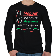 PRINTFASHION Magyar vagyok - Férfi hosszú ujjú póló - Fekete férfi póló