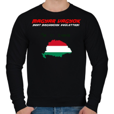 PRINTFASHION magyar vagyok - Férfi pulóver - Fekete férfi pulóver, kardigán