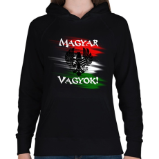 PRINTFASHION magyar vagyok minta - Női kapucnis pulóver - Fekete