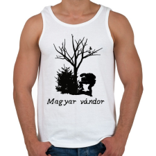 PRINTFASHION magyar vándor - Férfi atléta - Fehér atléta, trikó