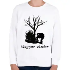 PRINTFASHION magyar vándor - Gyerek pulóver - Fehér gyerek pulóver, kardigán