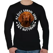 PRINTFASHION Magyar Vizsla - Férfi hosszú ujjú póló - Fekete férfi póló