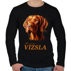 PRINTFASHION Magyar Vizsla - Férfi hosszú ujjú póló - Fekete