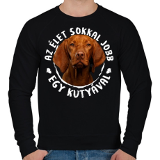 PRINTFASHION Magyar Vizsla - Férfi pulóver - Fekete