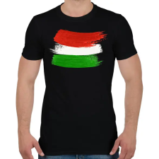 PRINTFASHION Magyar zászló - Férfi póló - Fekete férfi póló