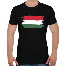 PRINTFASHION Magyar Zászló szurkolóknak - Férfi póló - Fekete