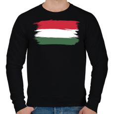 PRINTFASHION Magyar Zászló szurkolóknak - Férfi pulóver - Fekete