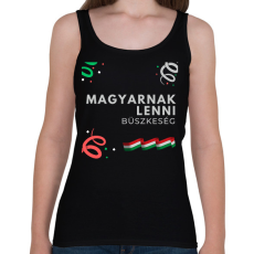 PRINTFASHION Magyarnak lenni - Női atléta - Fekete