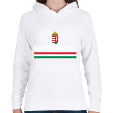 PRINTFASHION Magyarország címerrel - Női kapucnis pulóver - Fehér