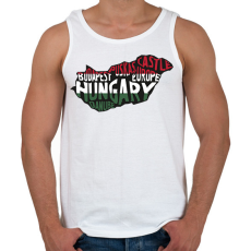 PRINTFASHION Magyarország szavak póló - Férfi atléta - Fehér