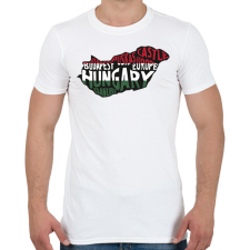 PRINTFASHION Magyarország szavak póló - Férfi póló - Fehér férfi póló